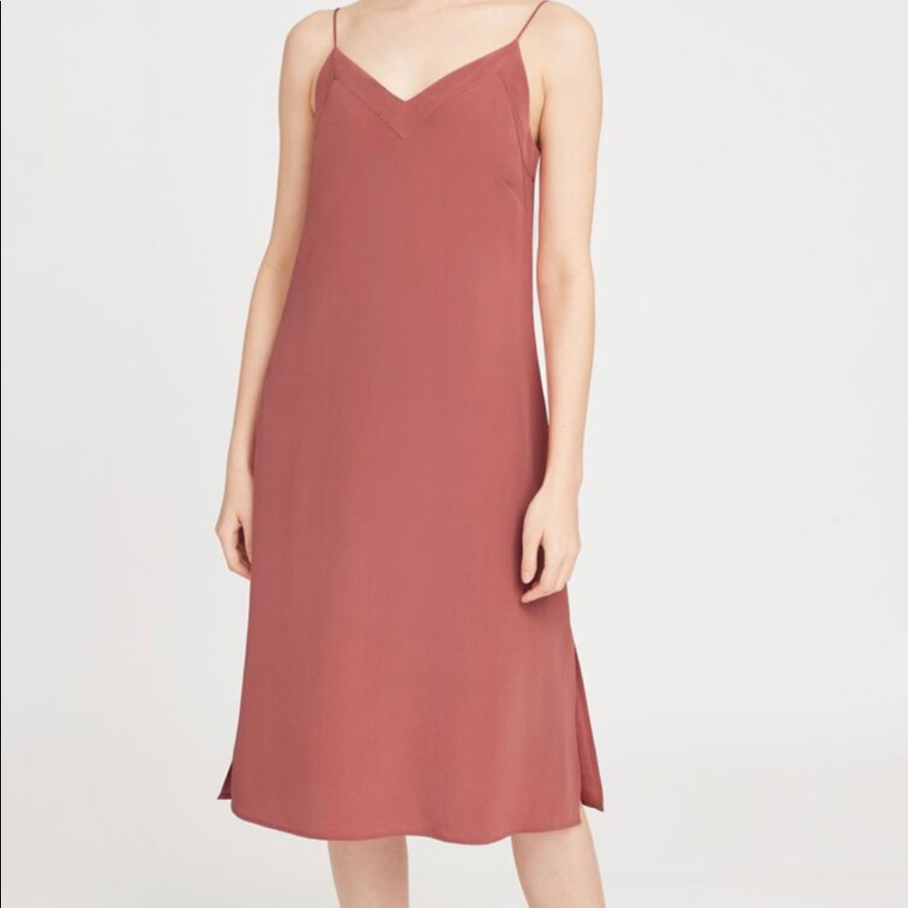 Cuyana Silk Slip Dress XS Passionfruit